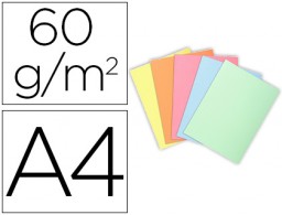 100 subcarpetas papel Exacompta A4 colores pastel  60 g/m²